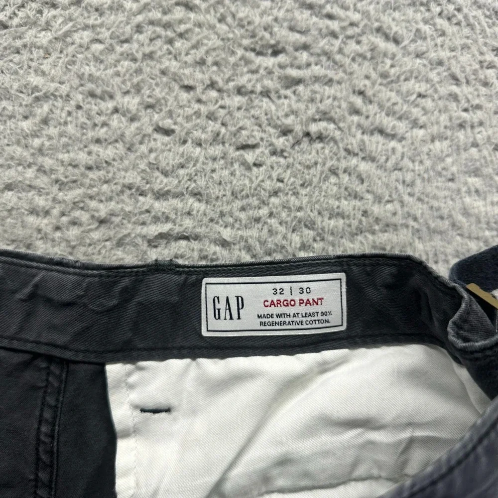 Gap Pant Men's 32x30 Black Cotton Cargo Straight Leg Workwear Utility Stretch - Picture 3 of 10